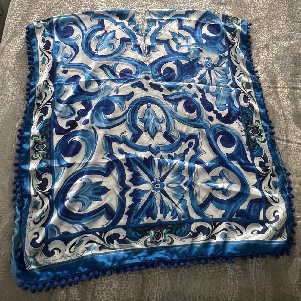 NWT Dolce Vita Chic Blue Maiolica FOULARD Dress